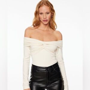Dynamite off-shoulder bodysuit